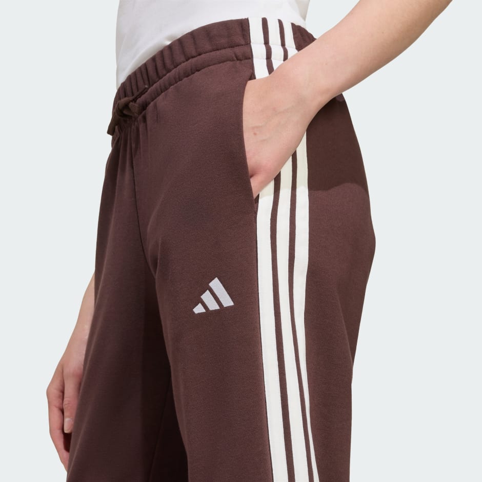 بنطال Essentials 3-Stripes French Terry Cuffed