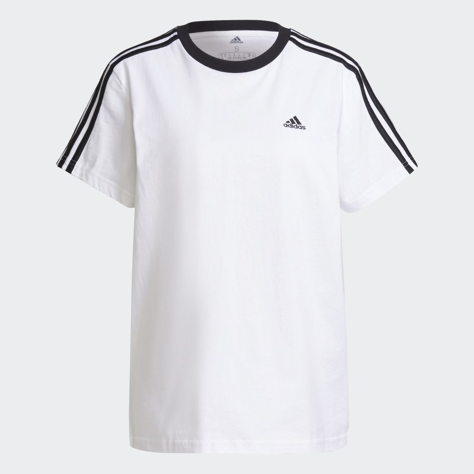 adidas Essentials 3-Stripes Tee - White | adidas UAE