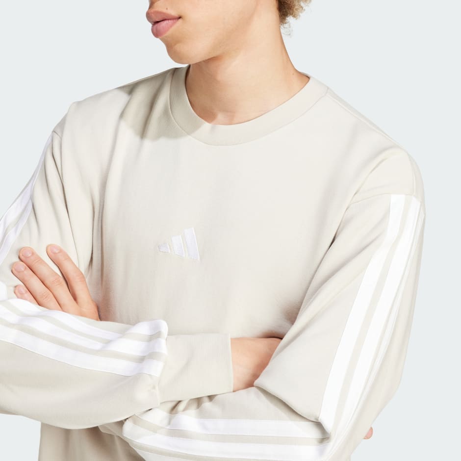 Bluză sport flaușată cu 3 dungi Essentials