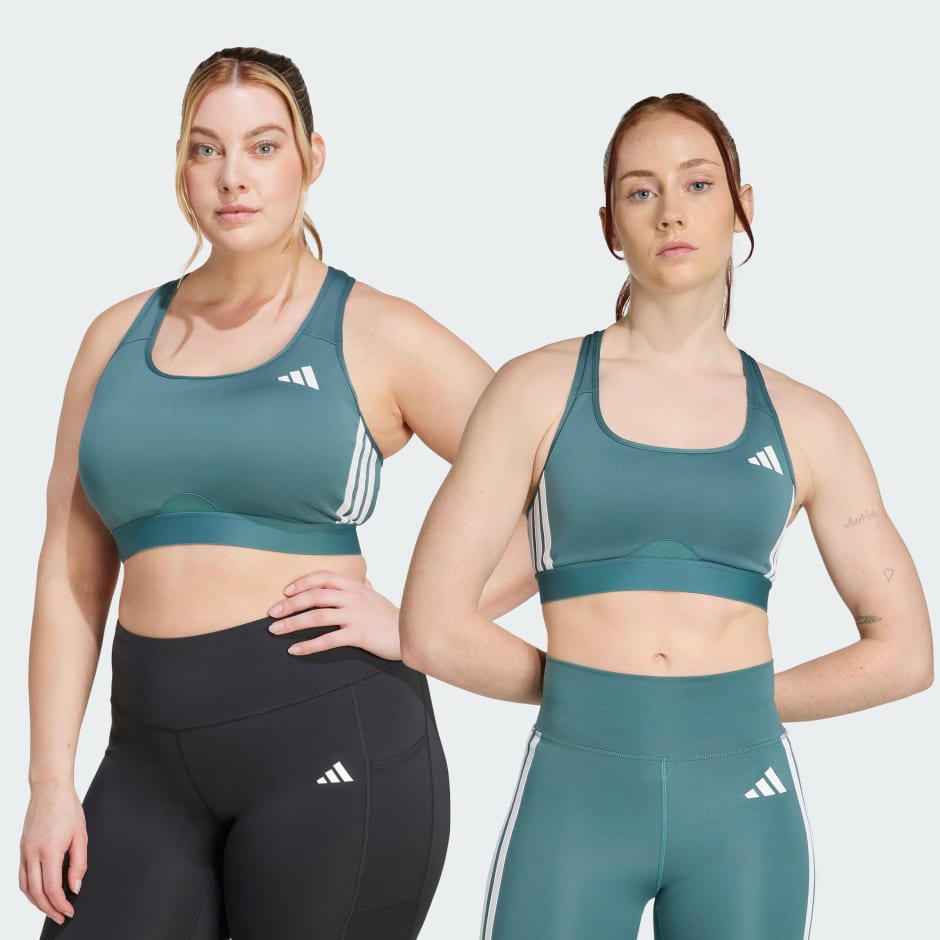 Powerreact Train Medium-Support 3-Stripes Bra