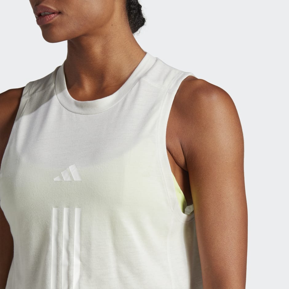 Train Essentials Train Cotton 3-Stripes Crop Tank Top