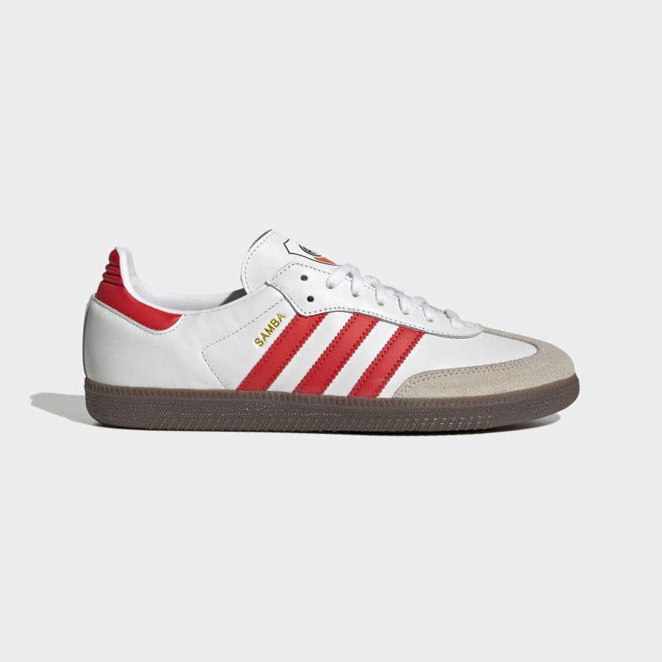 Red and cheap white sambas