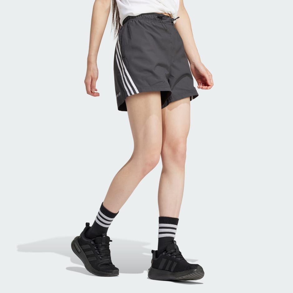 adidas Future Icons 3-Stripes Woven Shorts - Black | adidas UAE