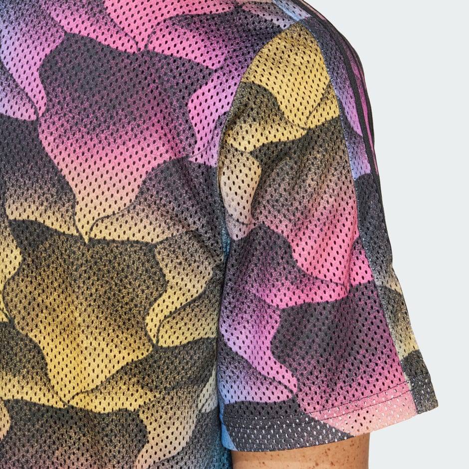 Tiro Allover Print Mesh Resort Shirt