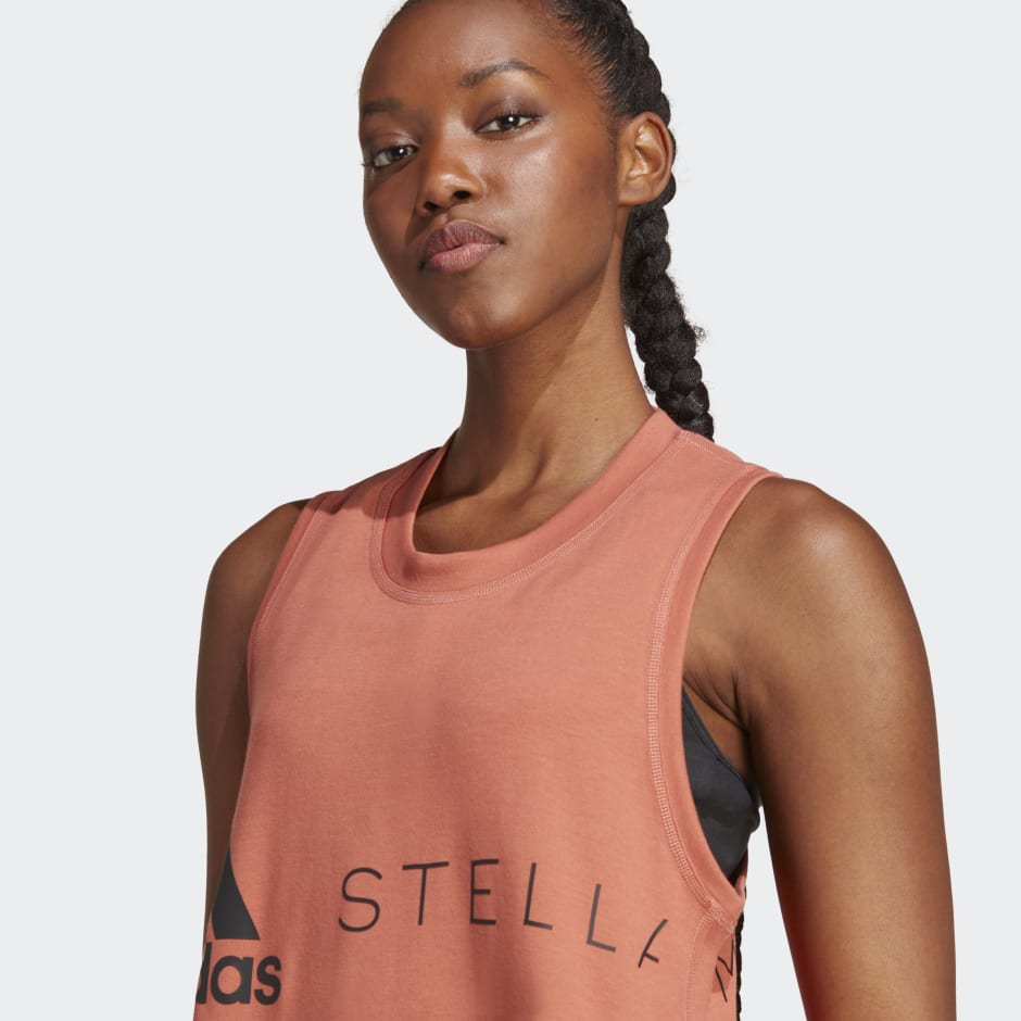 ADIDAS BY STELLA MCCARTNEY - Organic Cotton Logo Tank Top adidas by Stella  McCartney