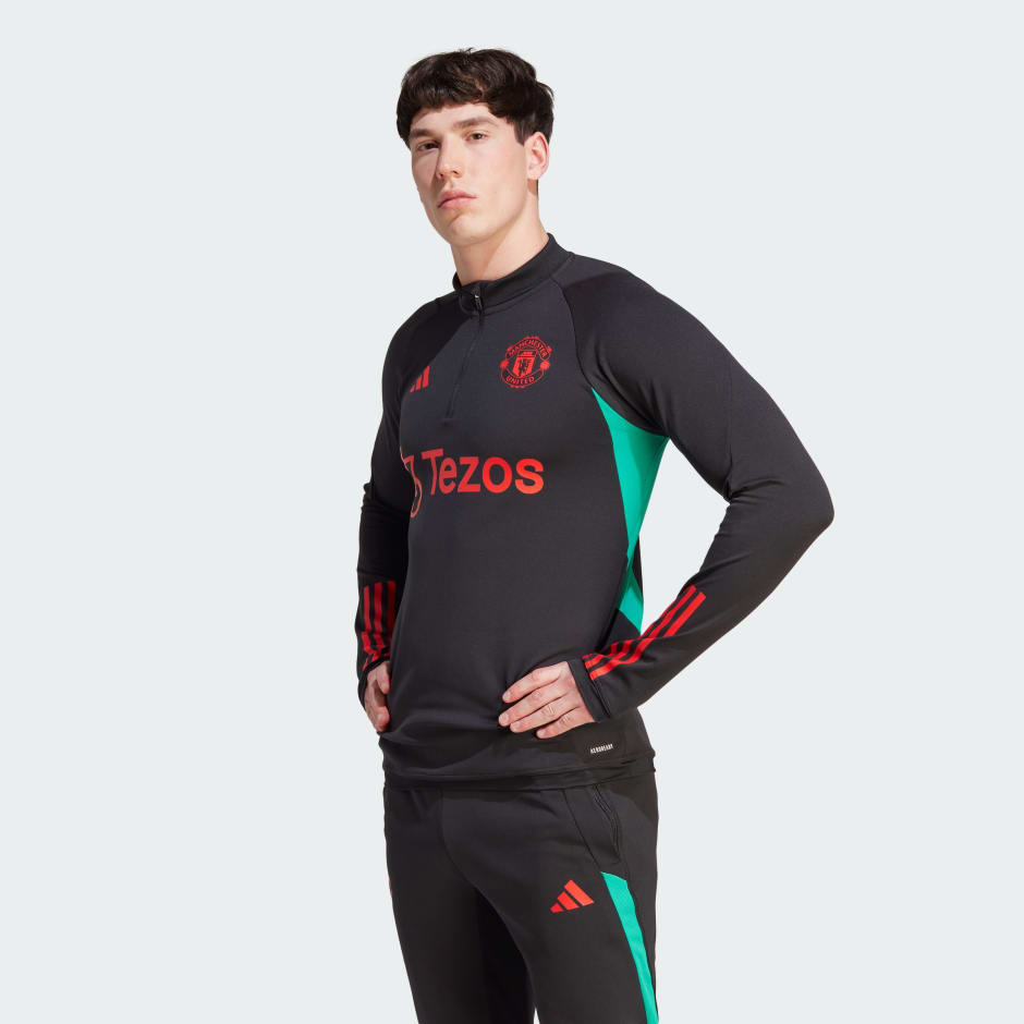 Clothing - Manchester United Tiro 23 Training Top - Black | adidas ...