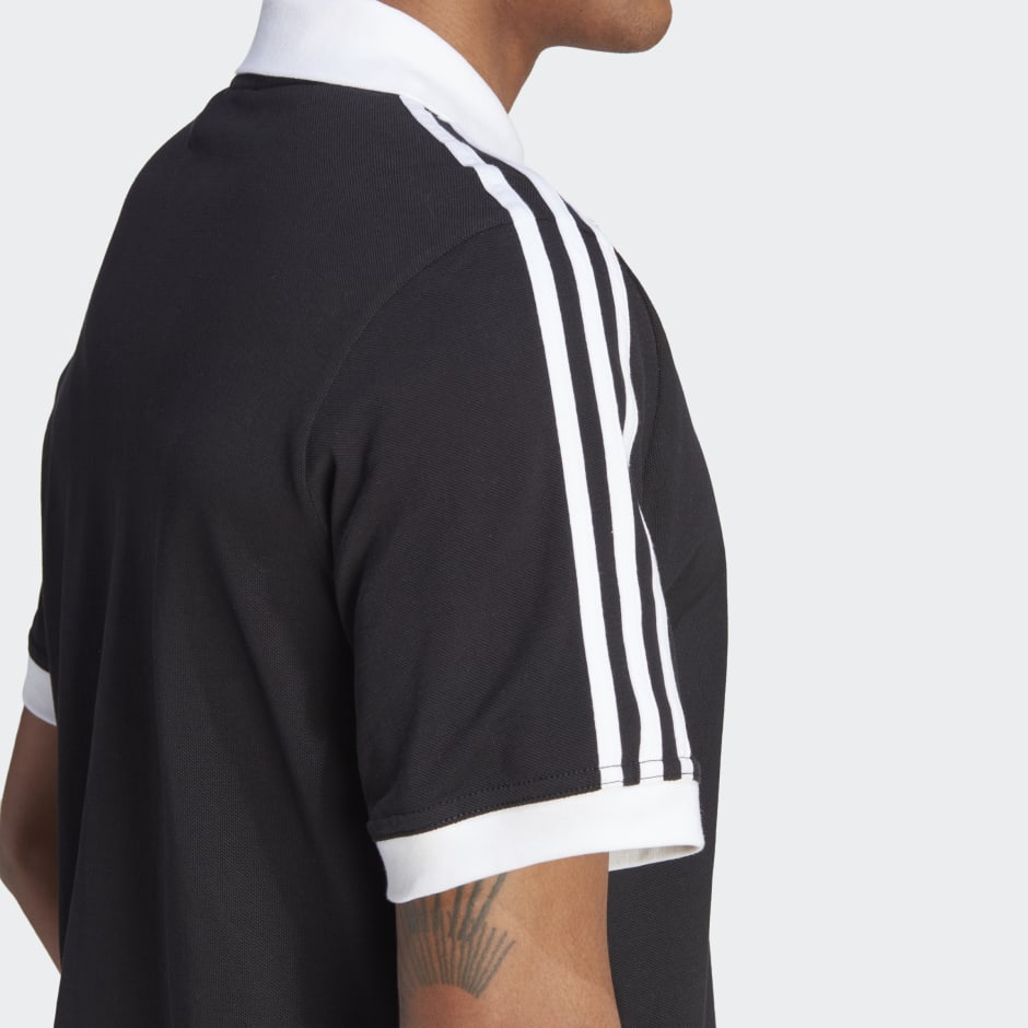 adidas Adicolor Classics 3-Stripes Polo Shirt - Black | adidas UAE
