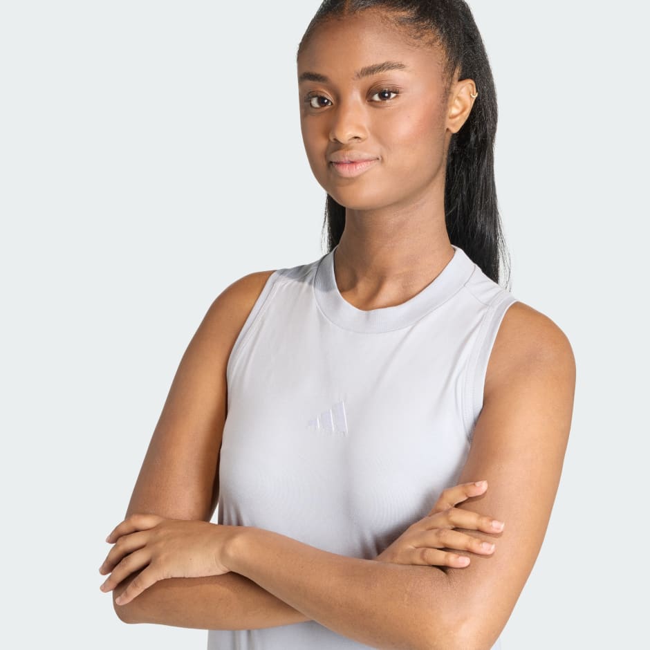 Rochie lungă Essentials cu 3 dungi și spate &icirc;n formă de V