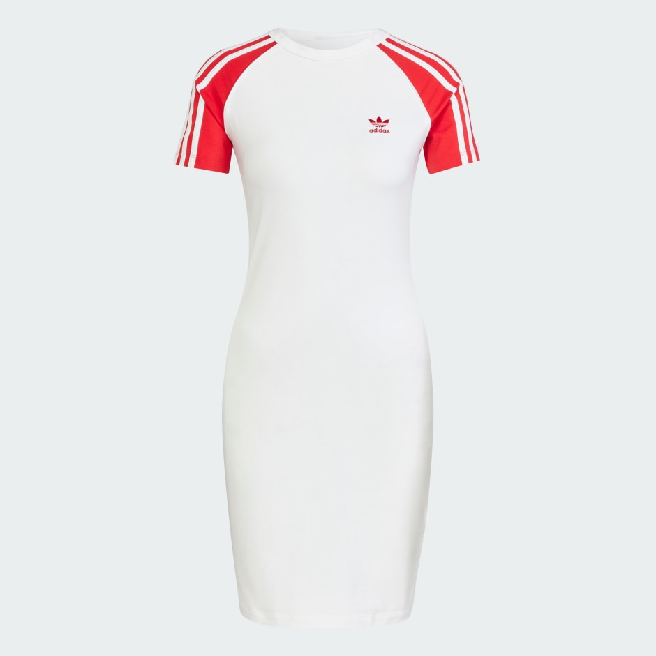 Rochie cu mânecă raglan scurtă și 3 dungi Adicolor