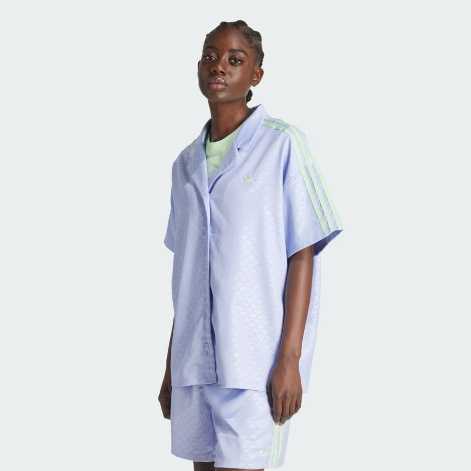 Adidas Fashion Monogram Satin Bowling Shirt