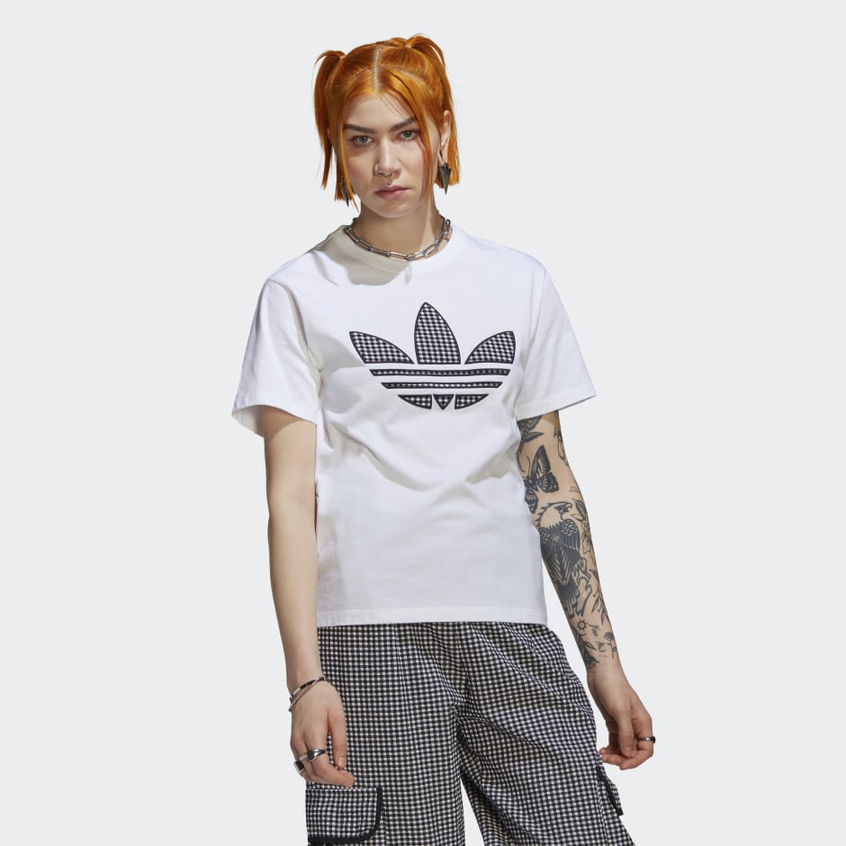 acantilado Género Hermano adidas Tee with Trefoil Application - White | adidas BH