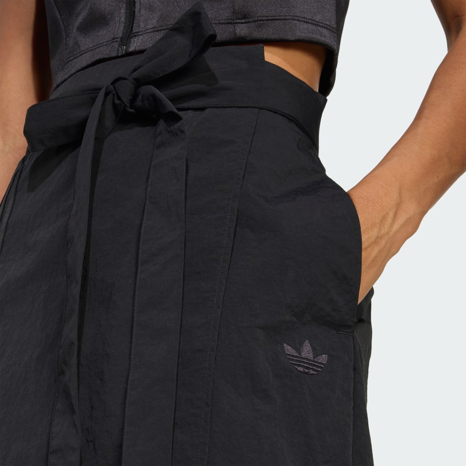 Fustă maxi cu 3 dungi plasate asimetric