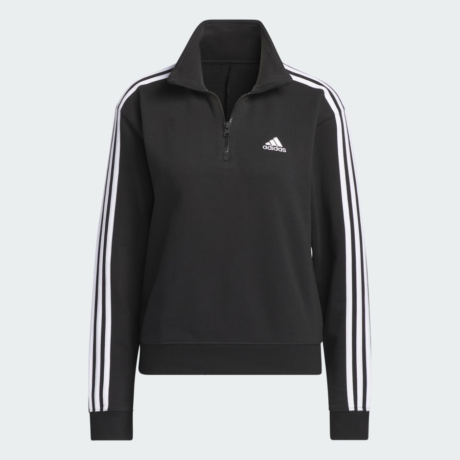 كنزة Essentials 3-Stripes Quarter-Zip