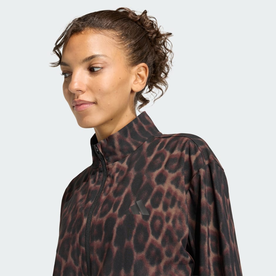 Workout Essentials Leopard Woven Jacket