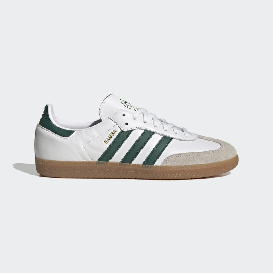 Adidas shoes white store with green stripes