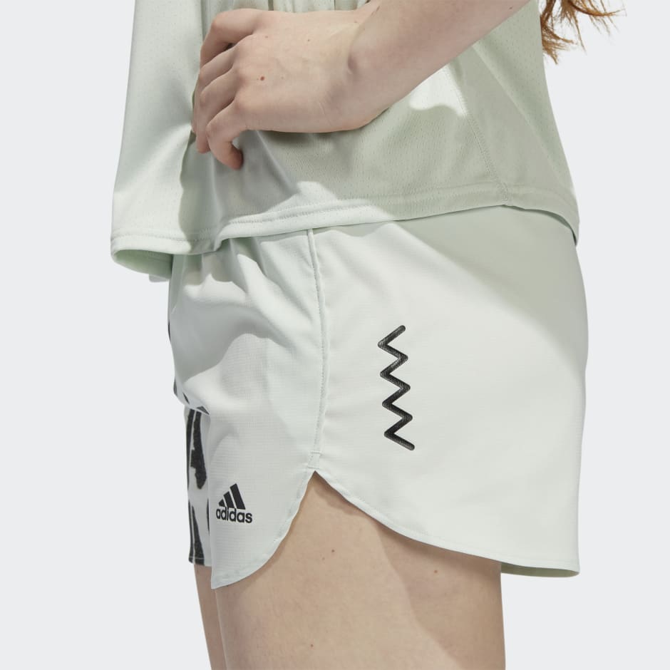 adidas Run Fast Inner Briefs Running Shorts Women - linen green