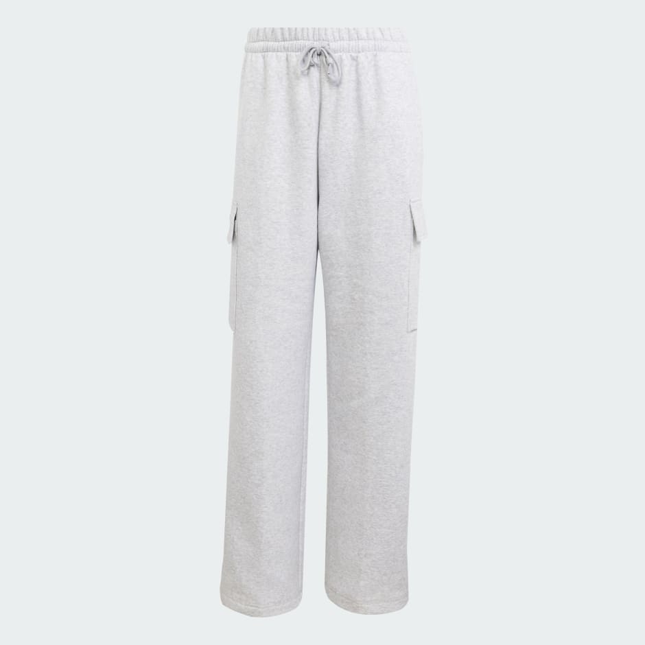 Pantaloni cargo din fleece Essentials, cu linii simple