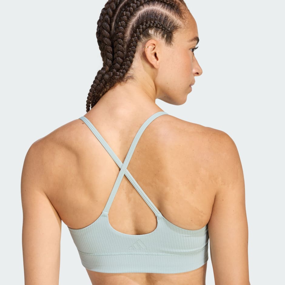 Sutien Sport adidas All Me Light Support Rib, Croială Lungă