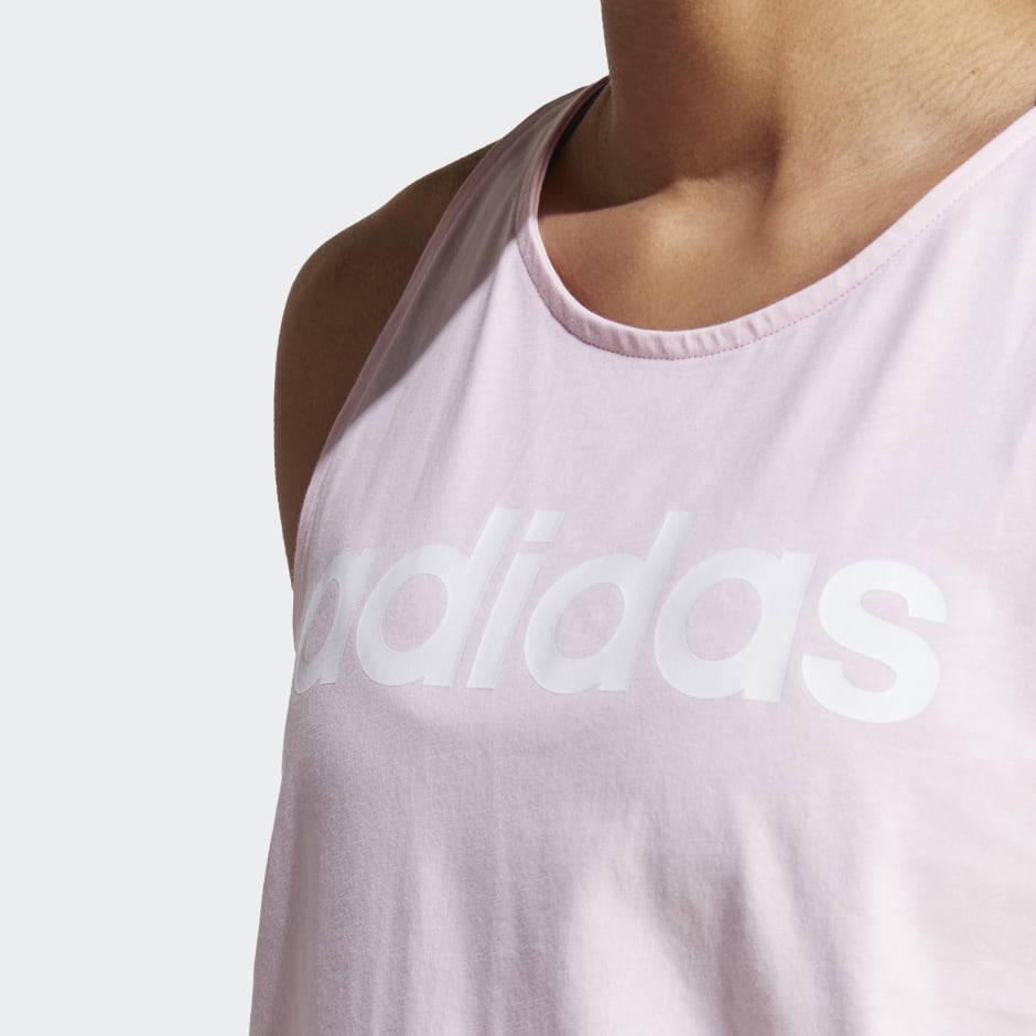 Grifo colateral éxito adidas Essentials Loose Logo Tank Top - Pink | adidas OM