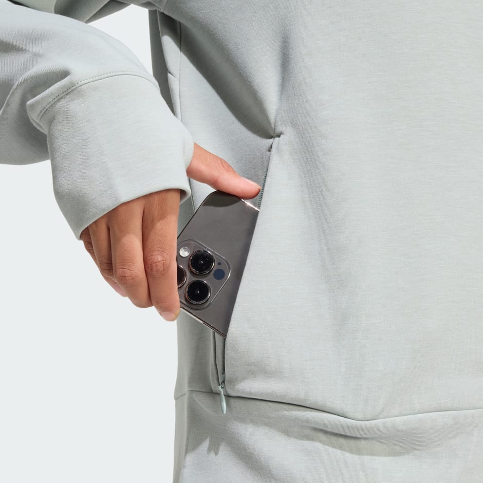 Hanorac Designed 4 Training cu glugă și fermoar lung