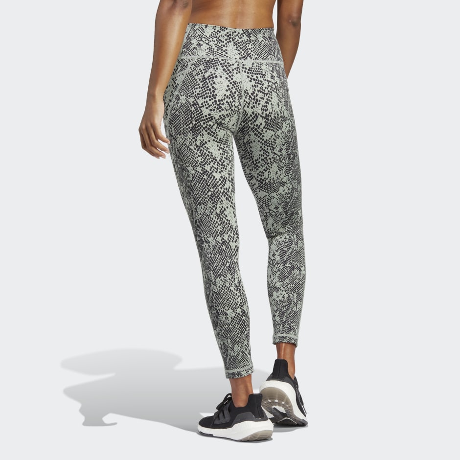 had het niet door kop Besparing Women's Clothing - Optime Stash Pocket Training Animal Print 7/8 Leggings -  Green | adidas Bahrain