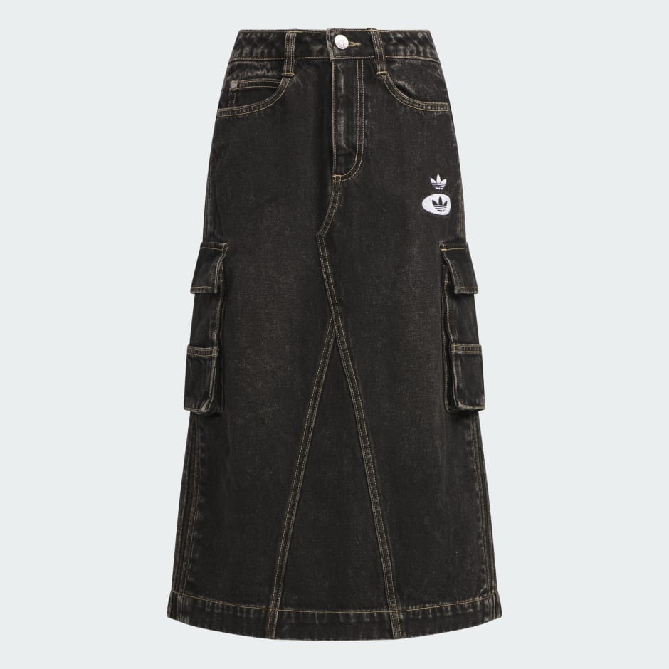 Racing V-Day Denim Skirt - Black | adidas Hong Kong