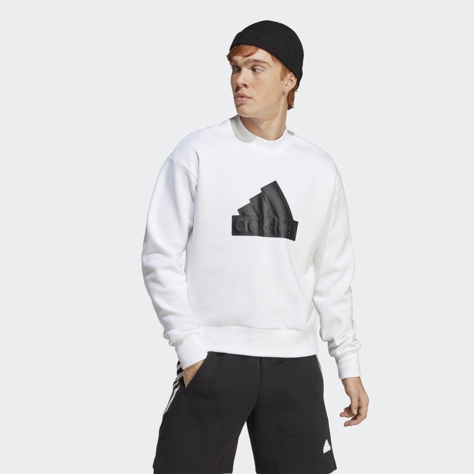 White adidas hoodie deals men