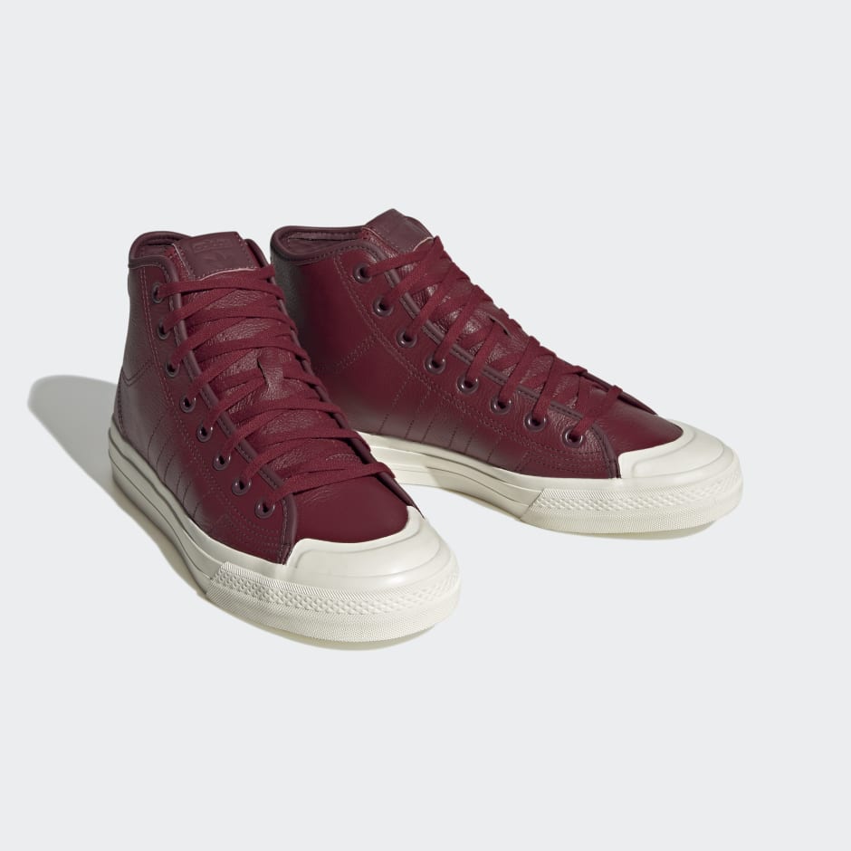 Asco Fondo verde cortador adidas Nizza Hi RF Shoes - Burgundy | adidas OM