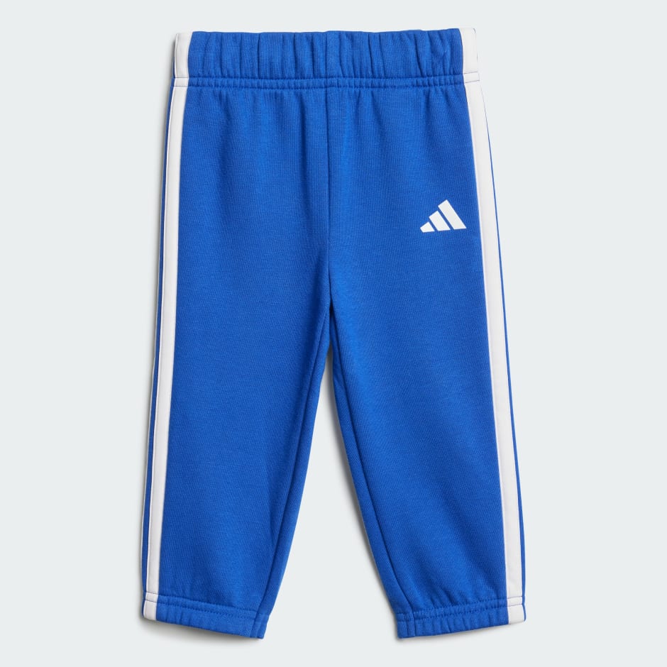 Set Seasonal Essentials Tiberio cu guler rotund și 3 dungi, din l&acirc;nă fleece, pentru copii