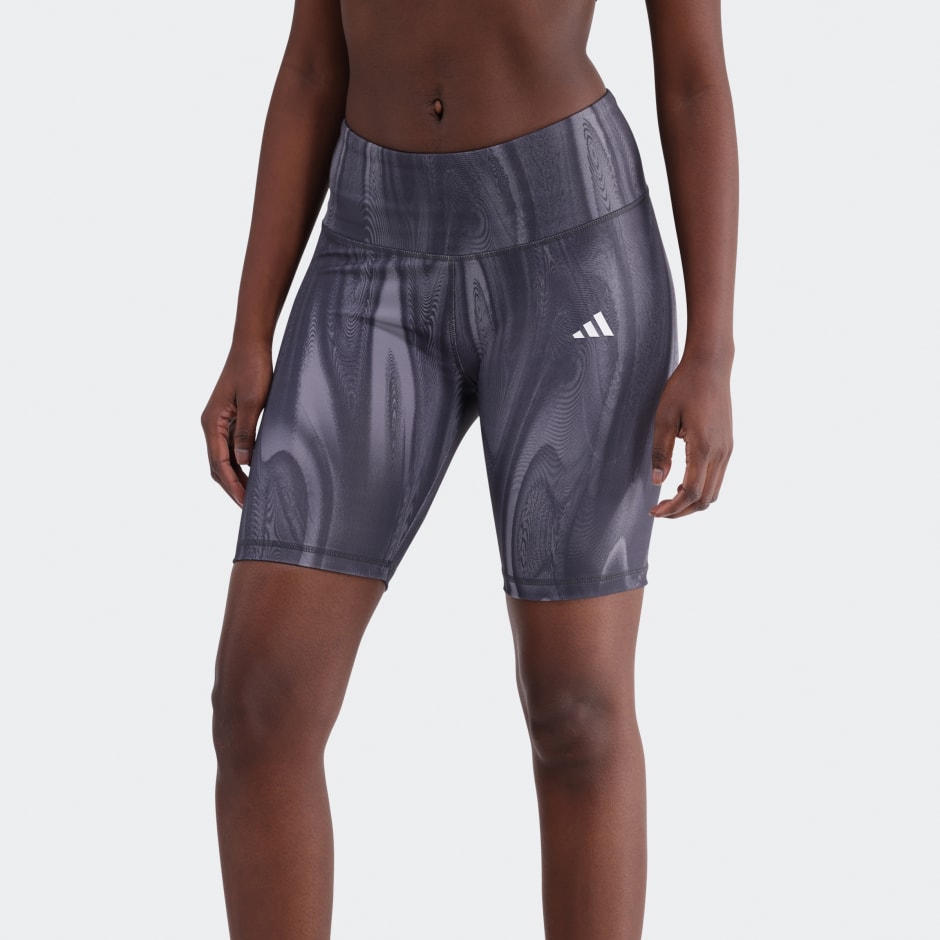 Training Essentials 3-Stripes High-Waisted Short Leggings
