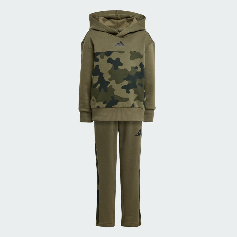 Set jogger din fleece Seasonal Essentials cu imprimeu camo pentru copii