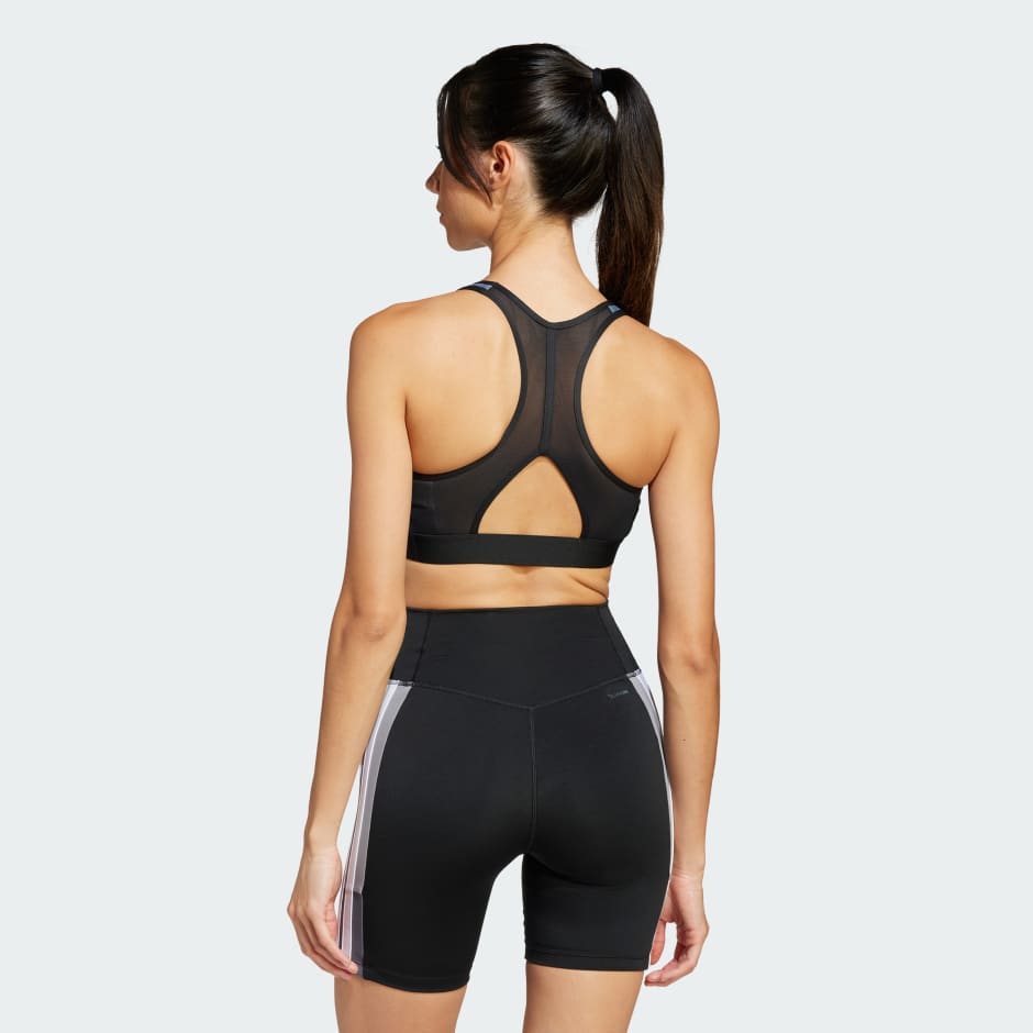Powerreact Train Medium Support 3-Stripes Bra