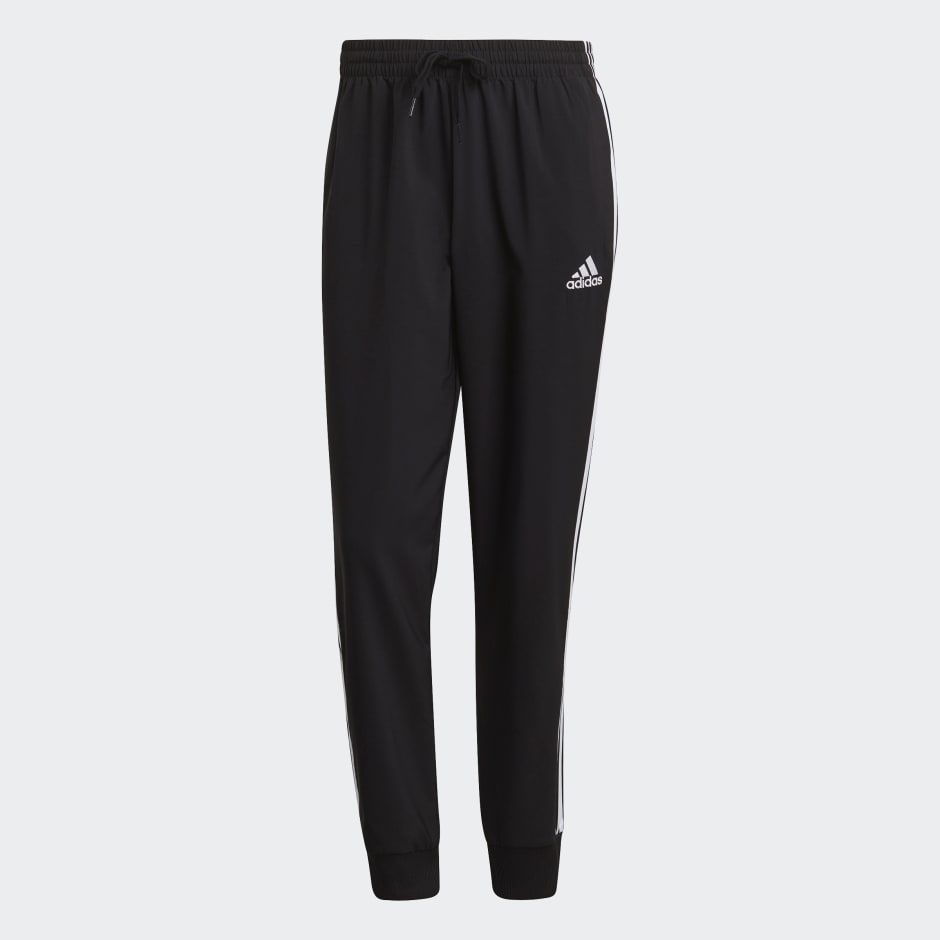 AEROREADY Essentials Tapered Cuff Woven 3-Stripes Pants image number null