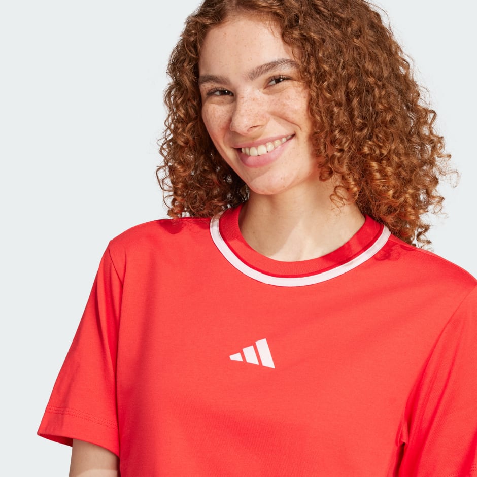 Tricou Essentials din bumbac, cu accente de culoare