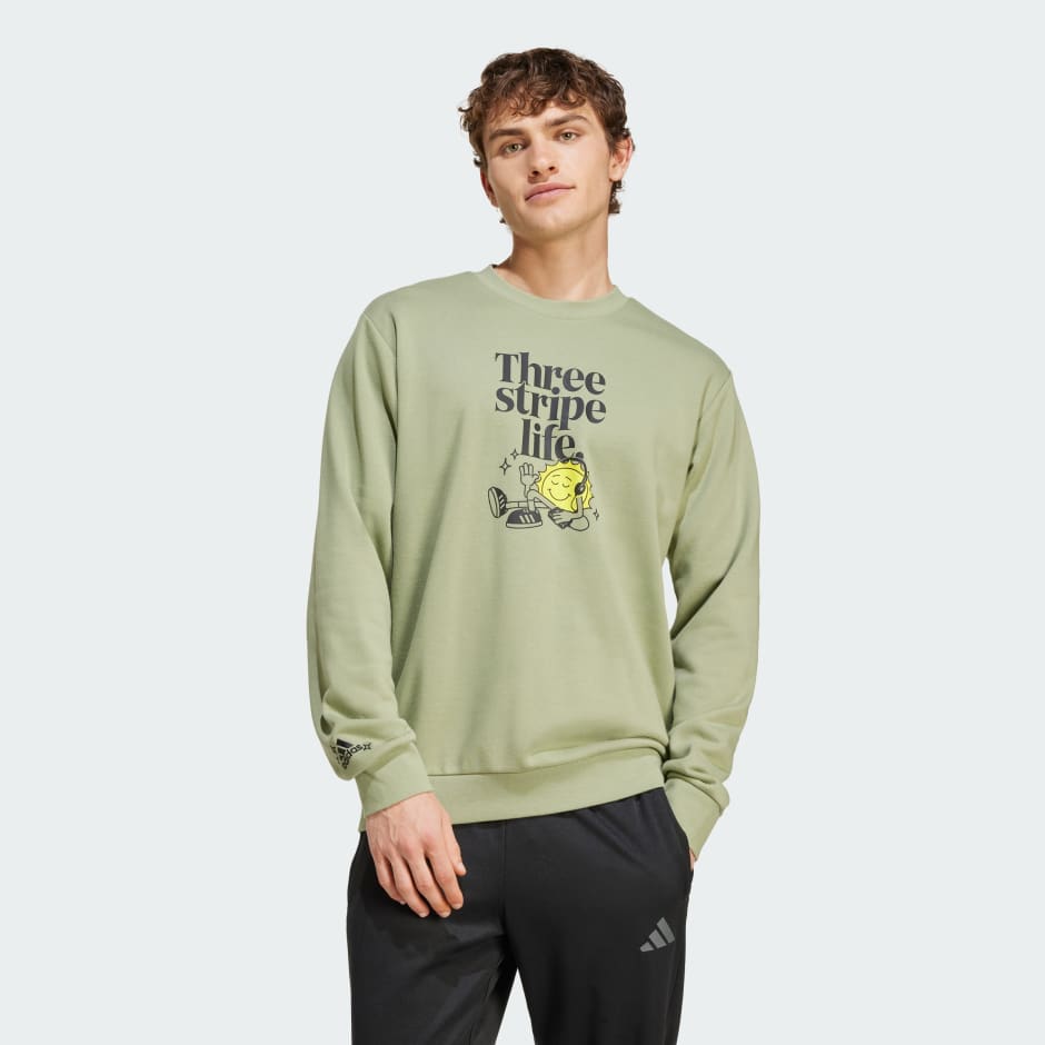 Positivity Graphic Crew Sweatshirt