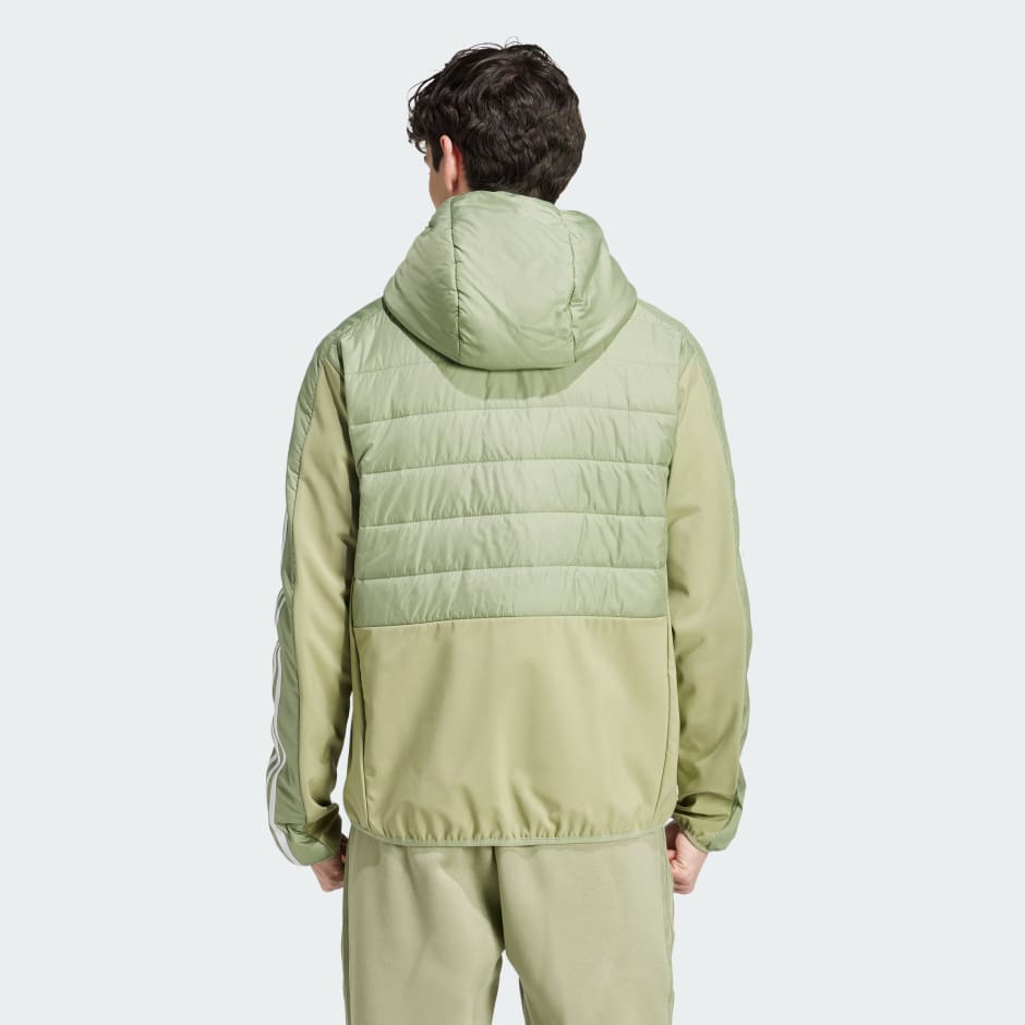 Essentials 3-Stripes Insulated Hooded Hybrid Jacket