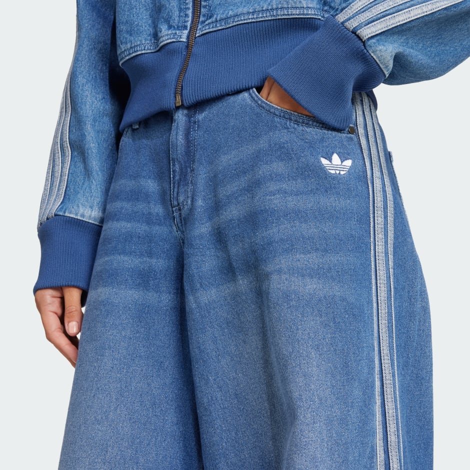 CLOTHING - Adicolor Denim Adilenium Pant - Blue | adidas Oman