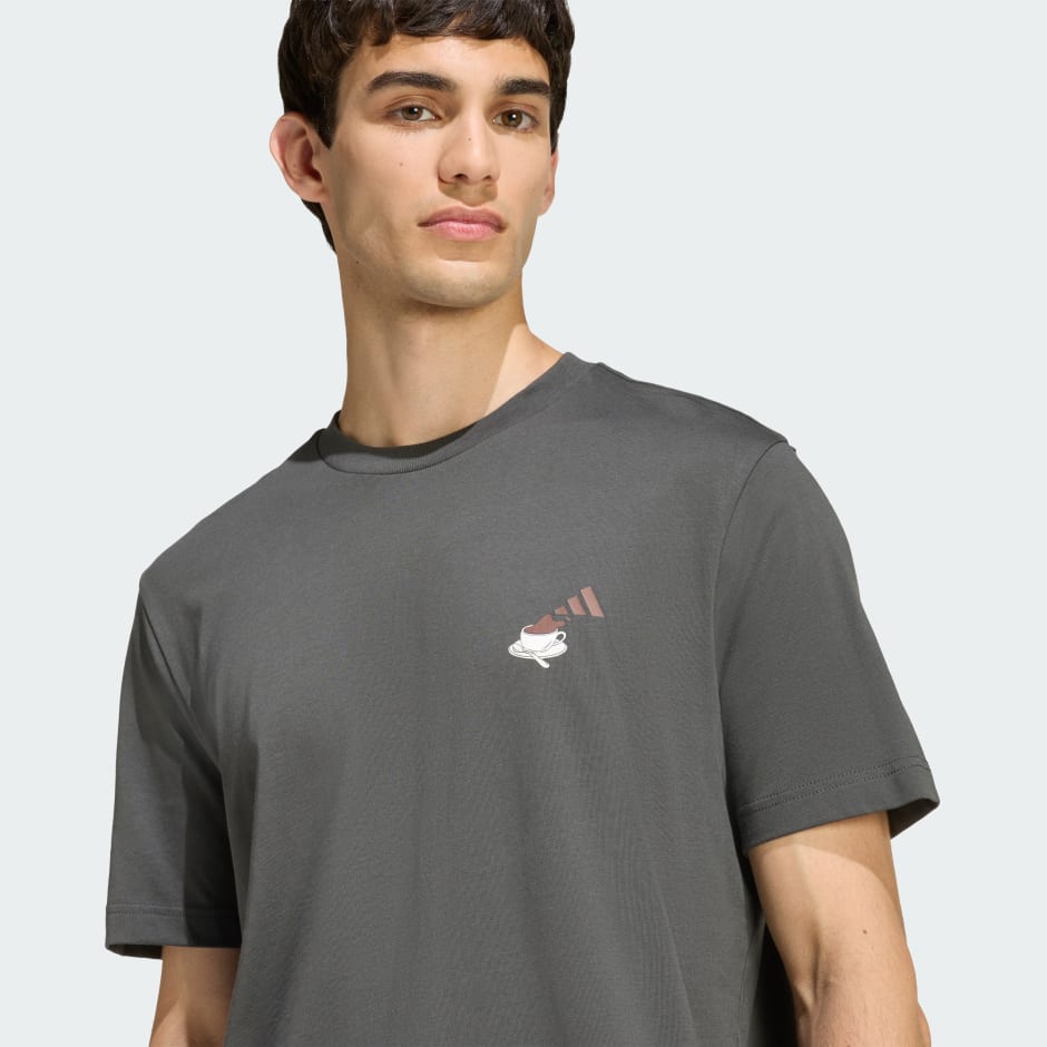 Tricou cu imprimeu grafic COFFEE CAFE CHEESECAKE