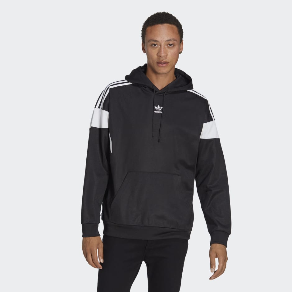 Men's Clothing - Adicolor Classics Cut Line Hoodie - Black | adidas Qatar