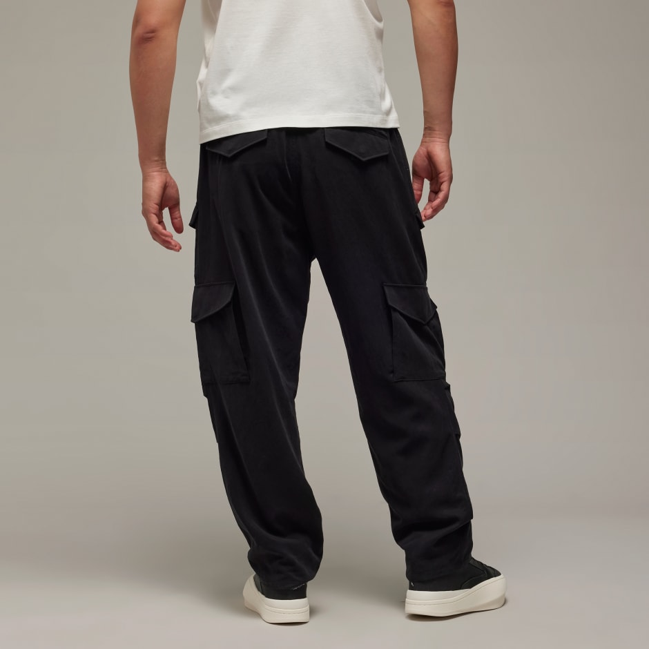 Y-3 Washed Twill Cargo Pants - Black | adidas Hong Kong
