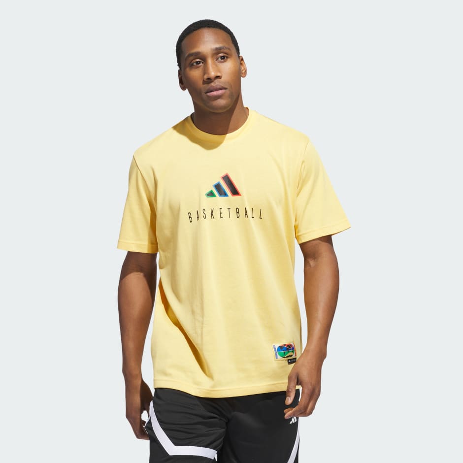 Adidas Worldwide Hoops Logo Performance Graphic Tee