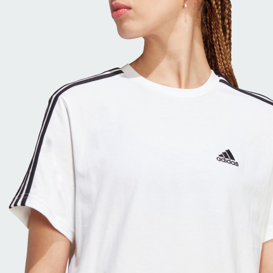 Essentials 3-Stripes Single Jersey Crop Top