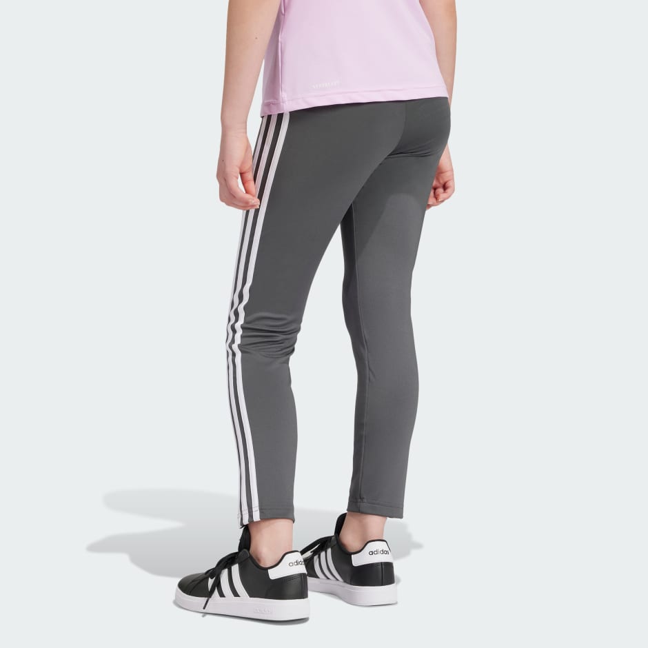 adidas Essentials AEROREADY 3 Stripes High Waisted Tights Grey adidas UAE