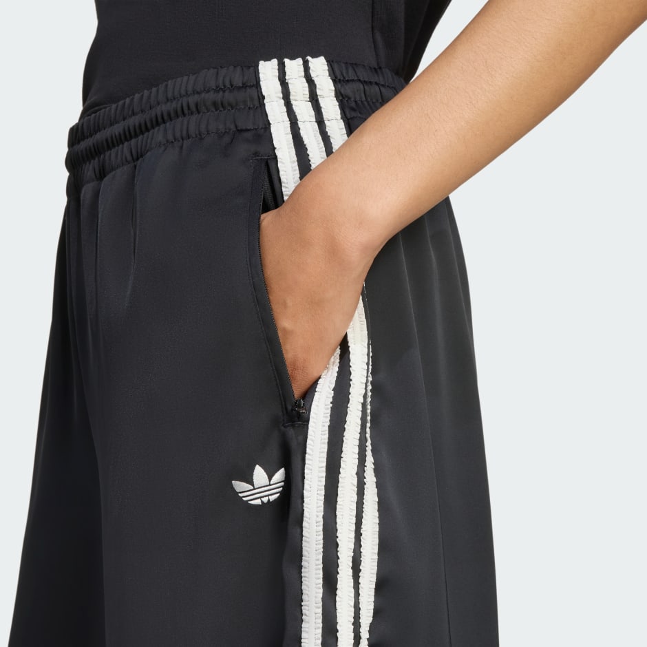 adidas Originals Satin Wide Leg Pants Ruffle 3-Stripes