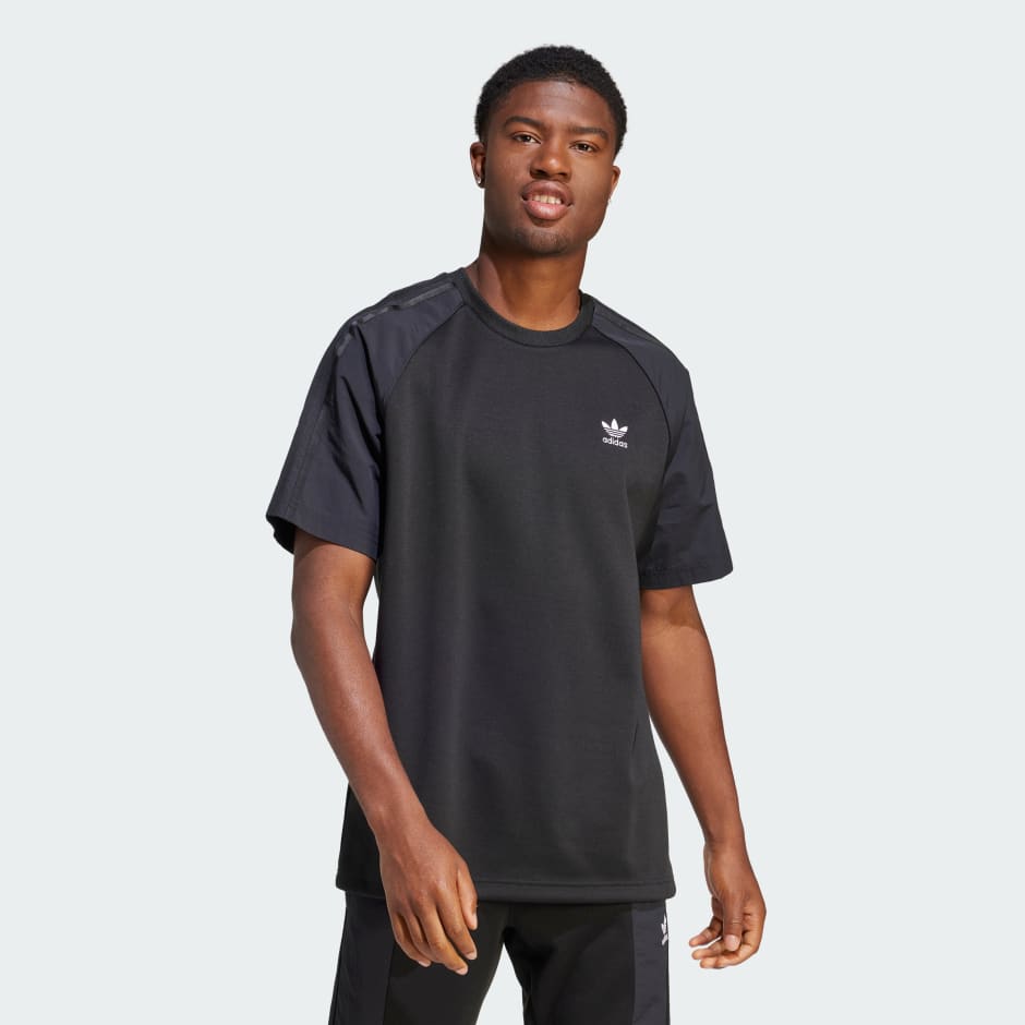 Clothing - Adicolor Re-Pro SST Material Mix Tee - Black | adidas South ...