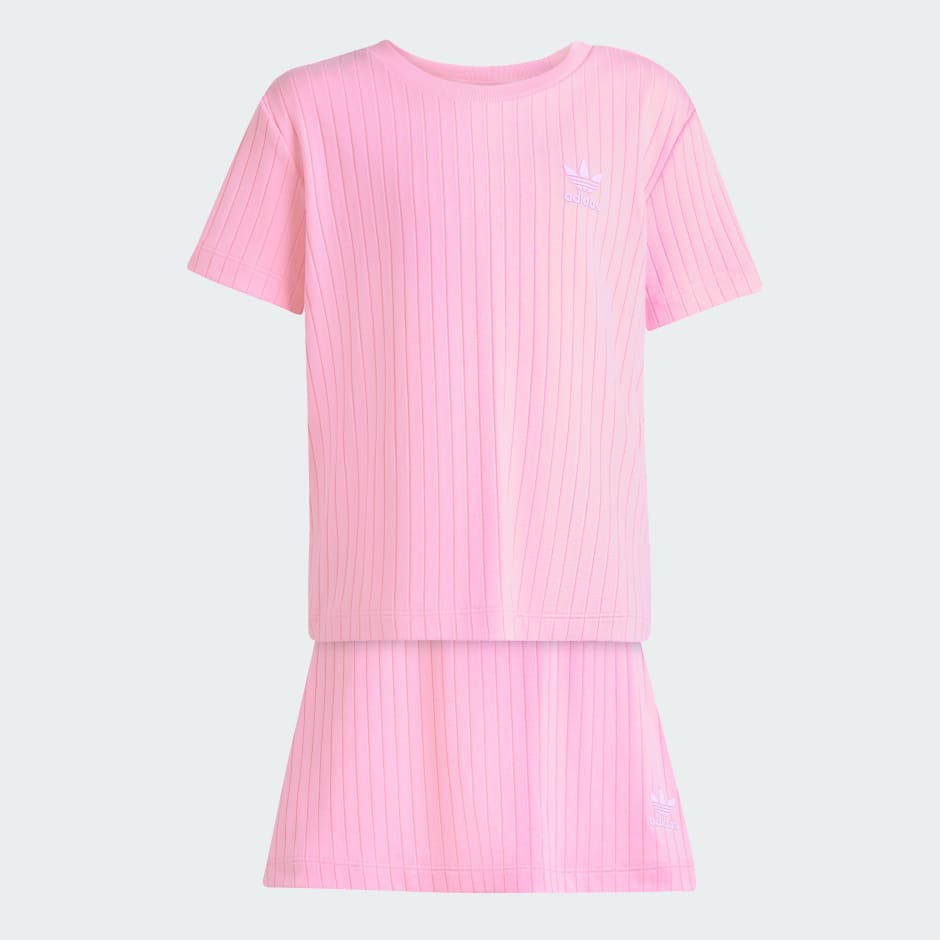 REGULAR RIB SKORT T-SHIRT SET