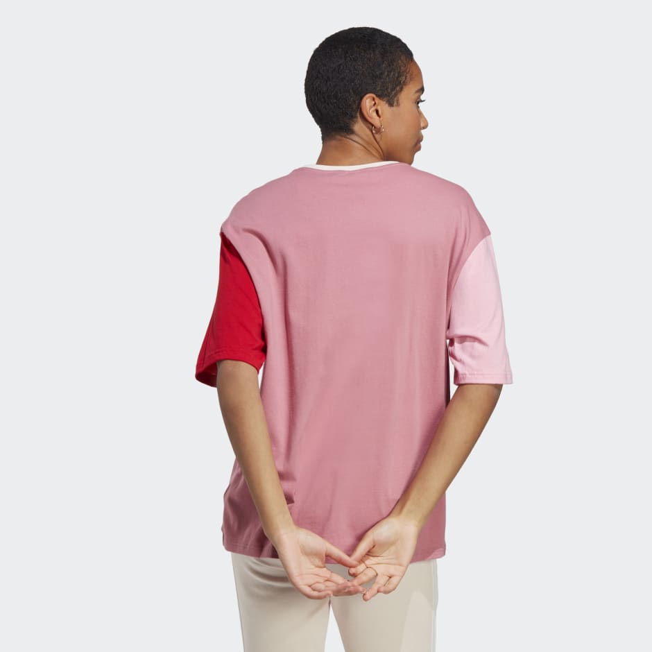 Essentials Big Logo Boyfriend Tee - Pink adidas SA