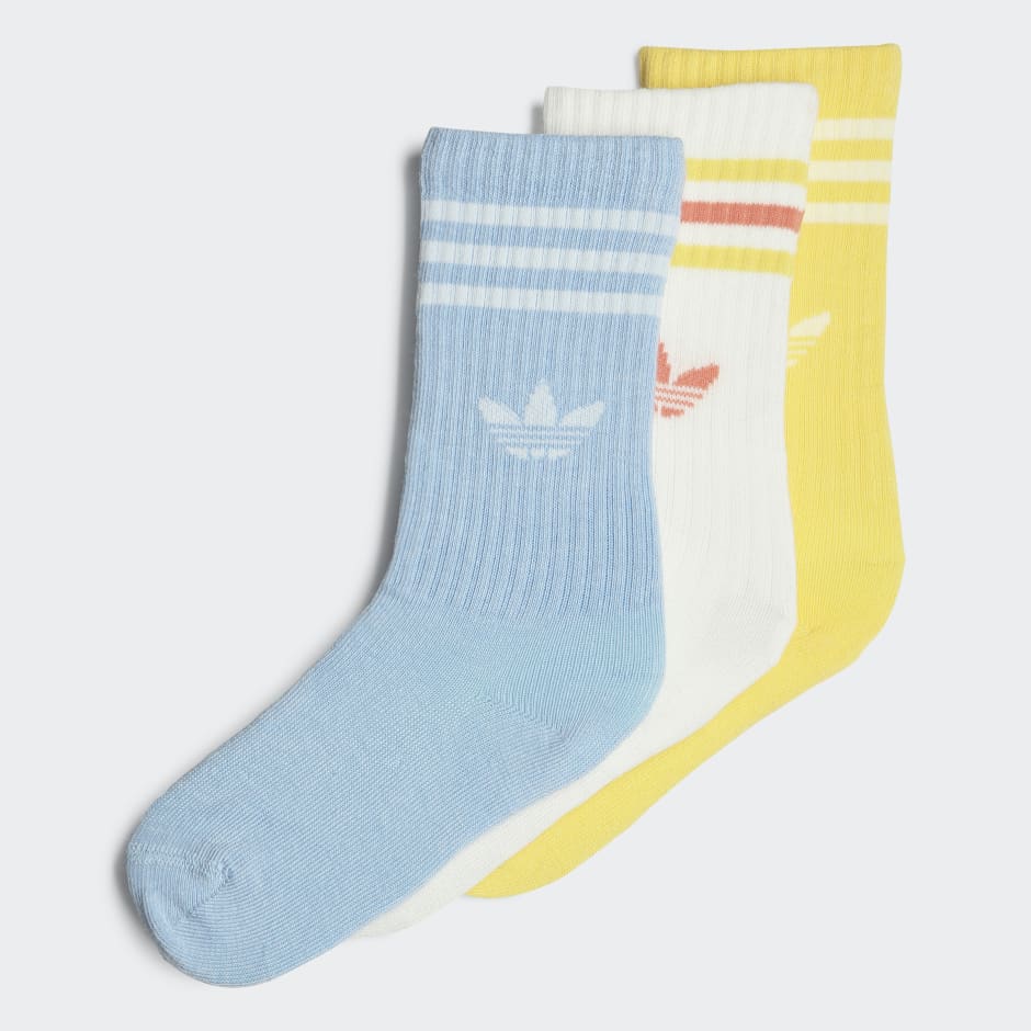Accessories - Crew Socks 3 Pairs - Blue | adidas South Africa