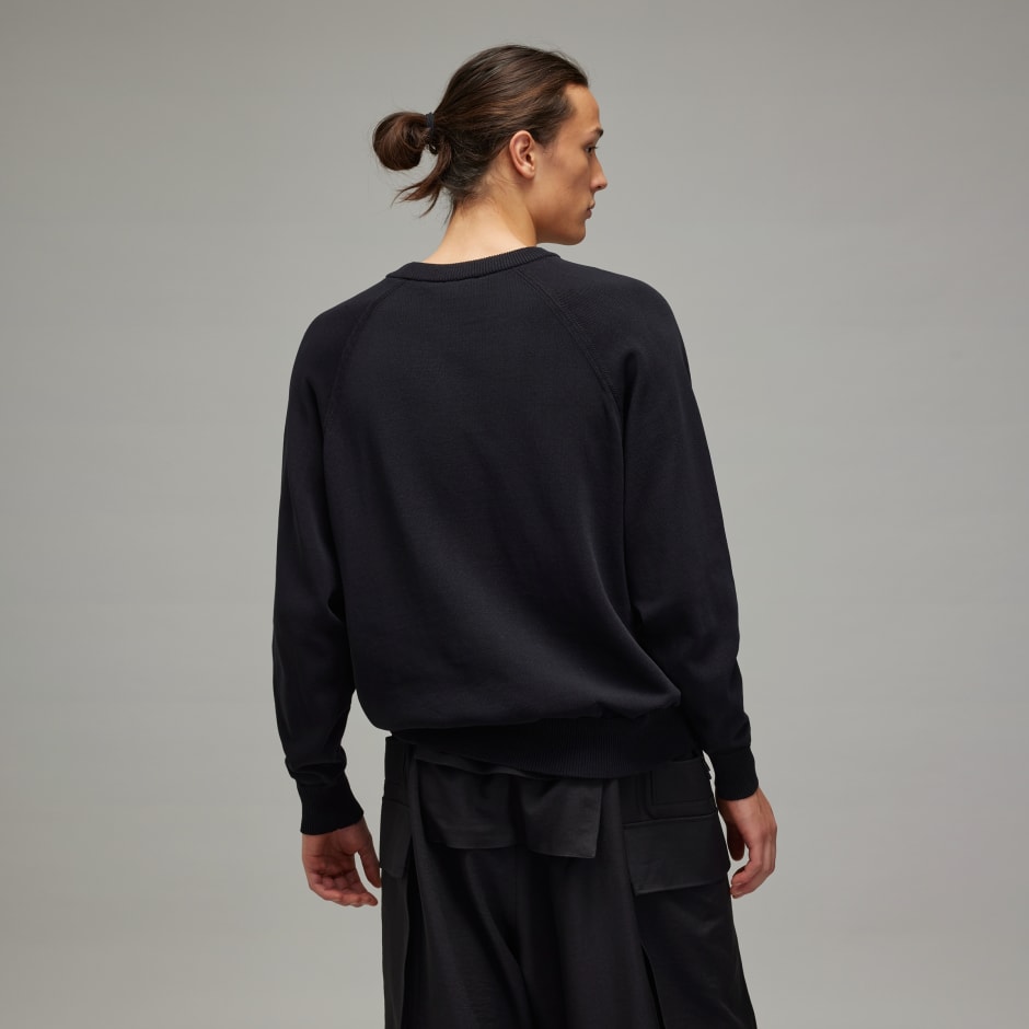 Y-3 Logo Knit Crew Sweatshirt