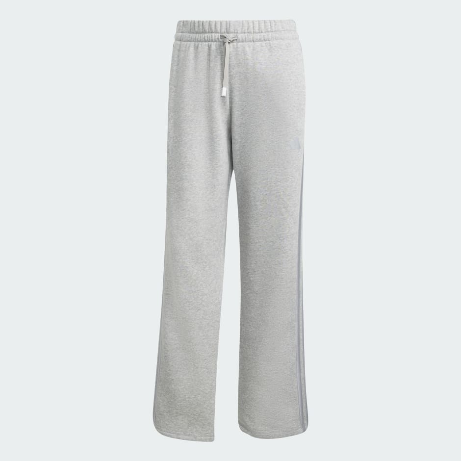 بنطال هوليداي من الصوف بالخطوط الثلاثة والأطراف المفتوحة.